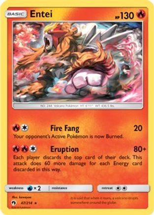 Entei (47/214) (Theme Deck Exclusive) [Sun & Moon: Lost Thunder] - Trinity Hobby