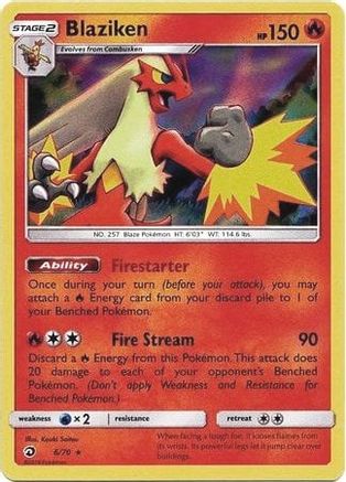 Blaziken (6/70) (Theme Deck Exclusive) [Sun & Moon: Dragon Majesty] - Trinity Hobby