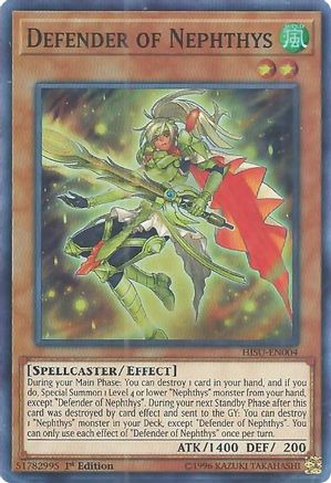 Defender of Nephthys [HISU-EN004] Super Rare - Trinity Hobby