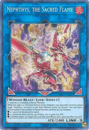 Nephthys, the Sacred Flame [HISU-EN008] Secret Rare - Trinity Hobby