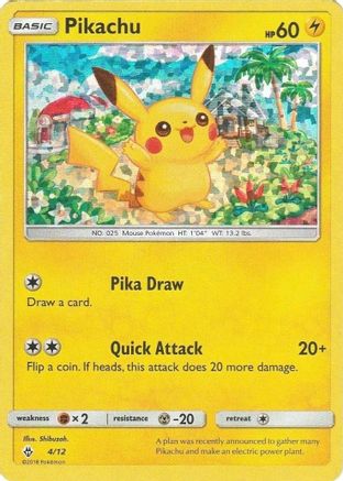 Pikachu (4/12) [McDonald's Promos: 2018 Collection] - Trinity Hobby