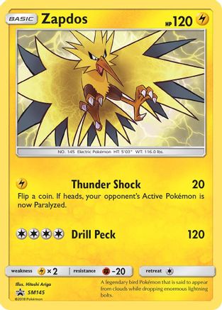 Zapdos (SM145) [Sun & Moon: Black Star Promos] - Trinity Hobby