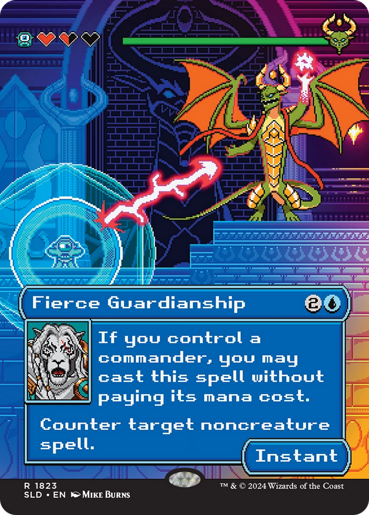Fierce Guardianship  [Foil]  (SLD-1823) - [Secret Lair Drop] (Borderless) - Trinity Hobby