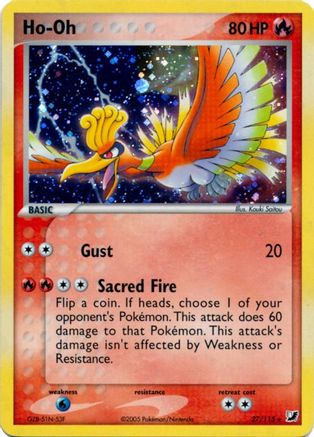 Ho Oh(27/115) (Cosmos Holo) (Theme Deck Exclusive) [EX: Unseen Forces] - Trinity Hobby