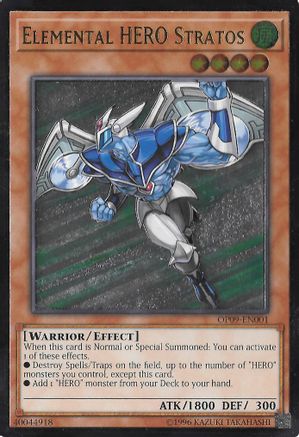 Elemental HERO Stratos [OP09-EN001] Ultimate Rare - Trinity Hobby