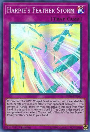 Harpie's Feather Storm [LED4-EN000] Super Rare - Trinity Hobby