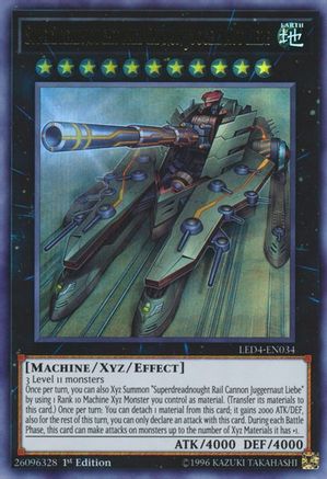 Superdreadnought Rail Cannon Juggernaut Liebe [LED4-EN034] Ultra Rare - Trinity Hobby