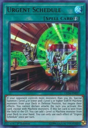 Urgent Schedule [LED4-EN037] Ultra Rare - Trinity Hobby