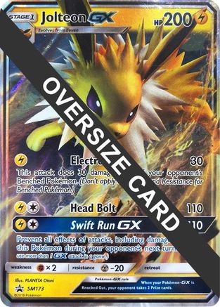 Jolteon GX (SM173) (Jumbo Card) [Sun & Moon: Black Star Promos] - Trinity Hobby