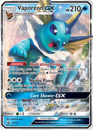 Vaporeon GX (SM172) [Sun & Moon: Black Star Promos] - Trinity Hobby