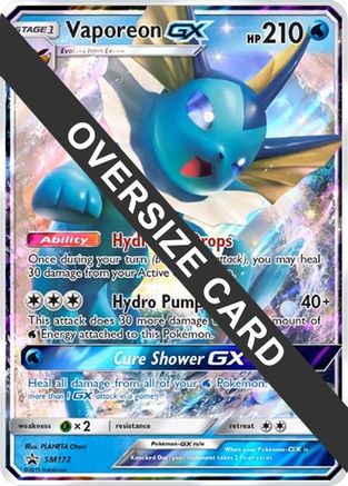 Vaporeon GX (SM172) (Jumbo Card) [Sun & Moon: Black Star Promos] - Trinity Hobby