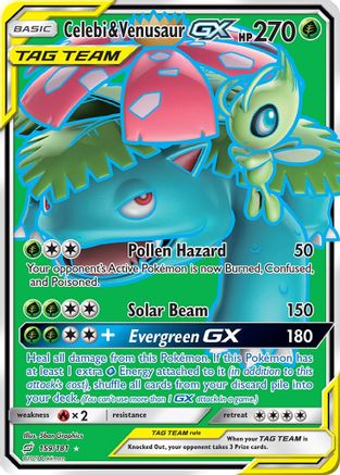 Celebi & Venusaur GX (159/181) [Sun & Moon: Team Up] - Trinity Hobby