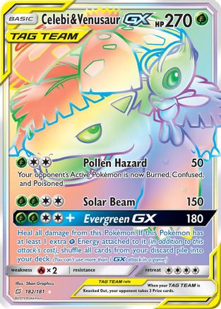 Celebi & Venusaur GX (182/181) [Sun & Moon: Team Up] - Trinity Hobby