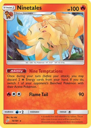 Ninetales (16/181) [Sun & Moon: Team Up] - Trinity Hobby