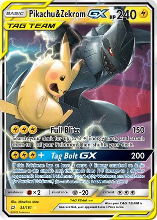 Pikachu & Zekrom GX (33/181) [Sun & Moon: Team Up] - Trinity Hobby