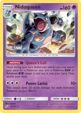 Nidoqueen (56/181) [Sun & Moon: Team Up] - Trinity Hobby