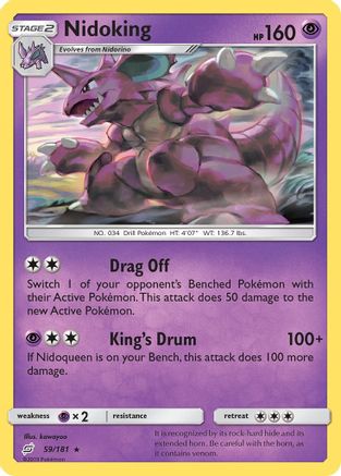 Nidoking (59/181) [Sun & Moon: Team Up] - Trinity Hobby