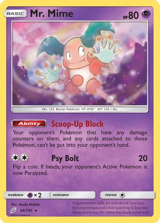 Mr. Mime (66/181) [Sun & Moon: Team Up] - Trinity Hobby