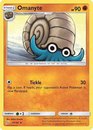 Omanyte (75/181) [Sun & Moon: Team Up] - Trinity Hobby