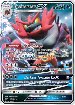 Incineroar GX (97/181) [Sun & Moon: Team Up] - Trinity Hobby