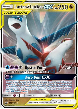 Latias & Latios GX (113/181) [Sun & Moon: Team Up] - Trinity Hobby
