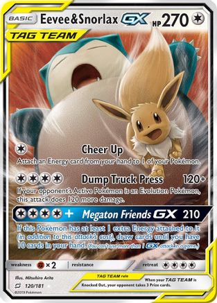 Eevee & Snorlax GX (120/181) [Sun & Moon: Team Up] - Trinity Hobby