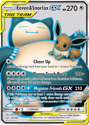 Eevee & Snorlax GX (171/181) [Sun & Moon: Team Up] - Trinity Hobby