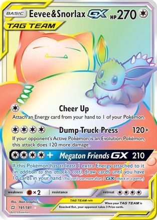 Eevee & Snorlax GX (191/181) [Sun & Moon: Team Up] - Trinity Hobby