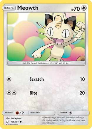 Meowth (125/181) [Sun & Moon: Team Up] - Trinity Hobby