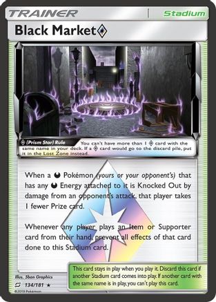 Black Market (134/181) (Prism Star) [Sun & Moon: Team Up] - Trinity Hobby