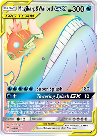 Magikarp & Wailord GX (183/181) [Sun & Moon: Team Up] - Trinity Hobby