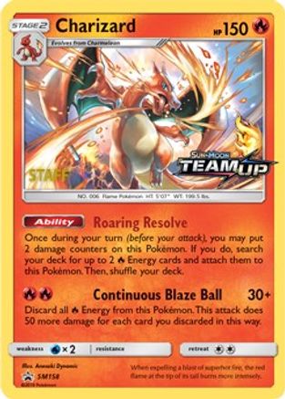 Charizard (SM158) (Staff) [Sun & Moon: Black Star Promos] - Trinity Hobby