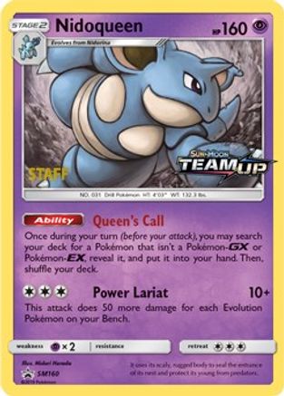 Nidoqueen (SM160) (Staff) [Sun & Moon: Black Star Promos] - Trinity Hobby
