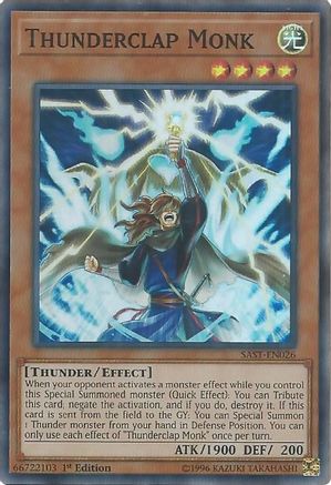 Thunderclap Monk [SAST-EN026] Super Rare - Trinity Hobby
