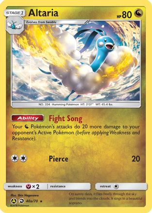 Altaria (40a/70) (Alternate Art Promo) [Sun & Moon: Dragon Majesty] - Trinity Hobby