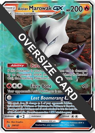 Alolan Marowak GX (SM187) (Jumbo Card) [Sun & Moon: Black Star Promos] - Trinity Hobby