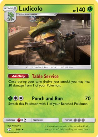 Ludicolo (2/18) [Sun & Moon: Detective Pikachu] - Trinity Hobby