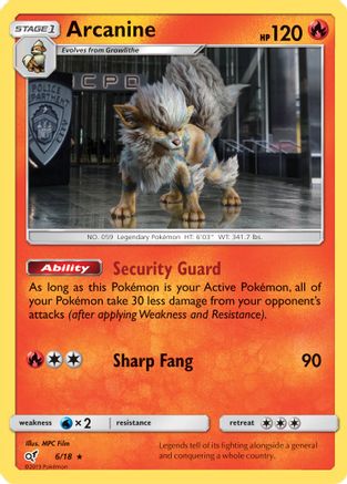 Arcanine (6/18) [Sun & Moon: Detective Pikachu] - Trinity Hobby
