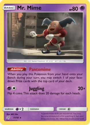 Mr. Mime (11/18) [Sun & Moon: Detective Pikachu] - Trinity Hobby