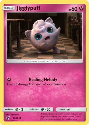 Jigglypuff (14/18) [Sun & Moon: Detective Pikachu] - Trinity Hobby