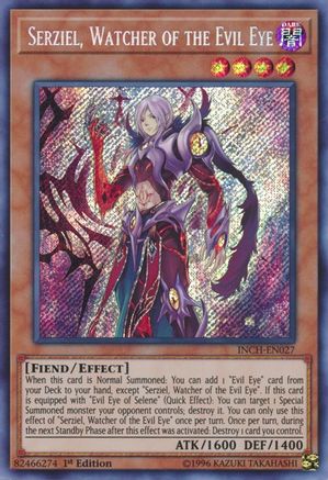 Serziel, Watcher of the Evil Eye [INCH-EN027] Secret Rare - Trinity Hobby