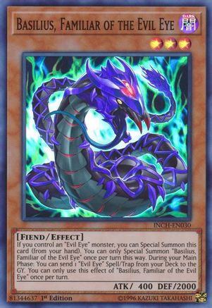 Basilius, Familiar of the Evil Eye [INCH-EN030] Super Rare - Trinity Hobby