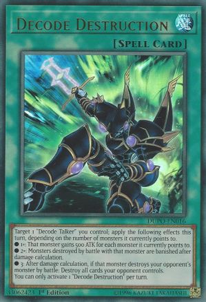 Decode Destruction [DUPO-EN016] Ultra Rare - Trinity Hobby