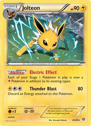 Jolteon (Cosmos Holo) - (026/98) Holofoil [Miscellaneous Cards & Products]
