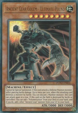 Ancient Gear Golem - Ultimate Pound [DUPO-EN054] Ultra Rare - Trinity Hobby
