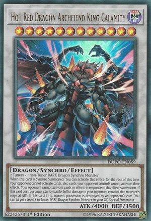 Hot Red Dragon Archfiend King Calamity [DUPO-EN059] Ultra Rare - Trinity Hobby