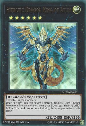 Hieratic Dragon King of Atum [DUPO-EN092] Ultra Rare - Trinity Hobby