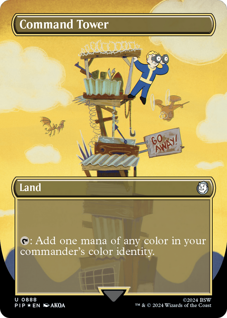 Command Tower (Borderless) (Surge Foil) [Fallout] - Trinity Hobby