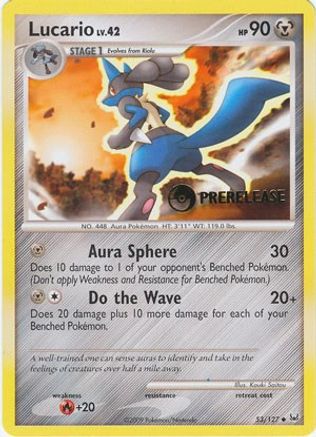 Lucario (53/127) (Prerelease Promo) [Diamond & Pearl: Black Star Promos] - Trinity Hobby
