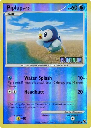 Piplup (93/130) [Burger King Promos: 2008 Collection] - Trinity Hobby